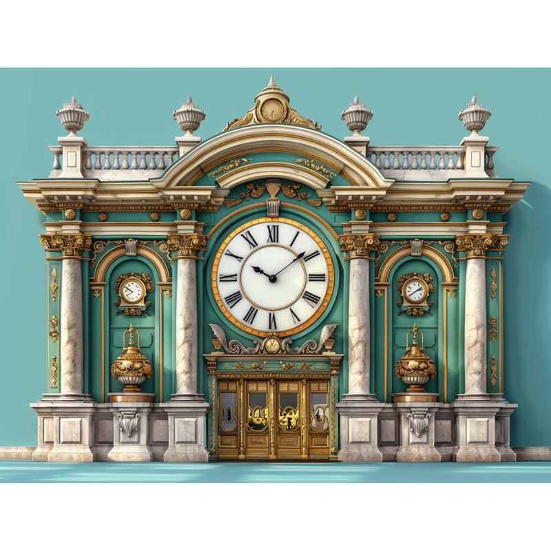 Clock Tower Architecture Machine Printed Throw Blanket, Throw