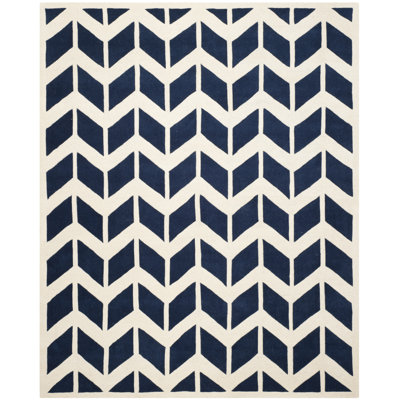 Deedie Hand Tufted Wool Geometric Rug