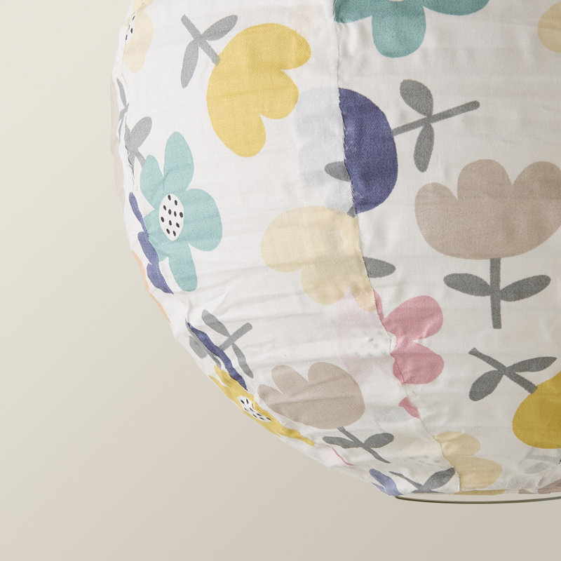 30cm H Fabric Globe Pendant Shade ( Slip-On ) in Cream