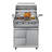 KoolMore Outdoor Kitchen Series Modular Kitchen with a Dual Fuel Pizza Oven, 3 Drawer Cabinet, Corner Cabinet, Sink, Side Burner, 30 in. BBQ Grill and Cabinet in Stainless-Steel (KM-OKSKIT-CONFIG111)