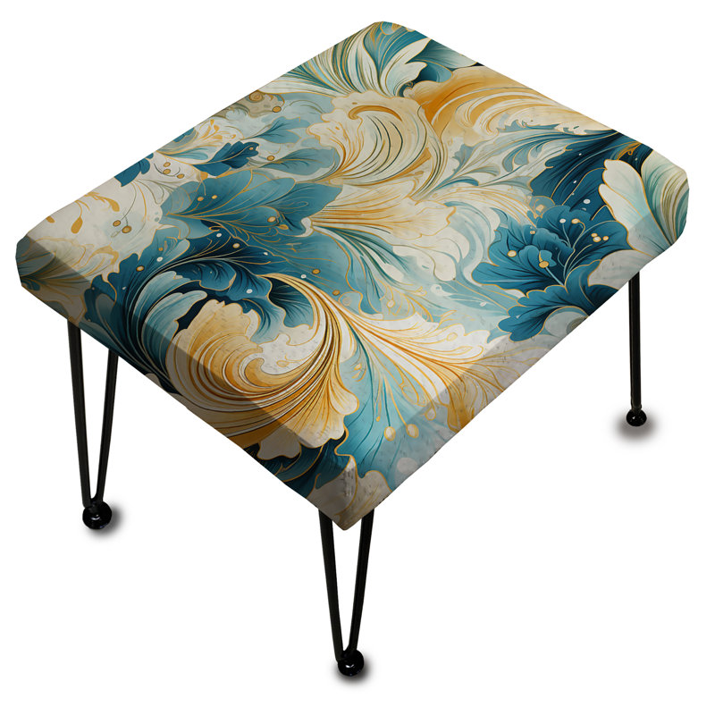 Desert Mirage Paisley Pattern VI - Paisley Rectangle Ottoman