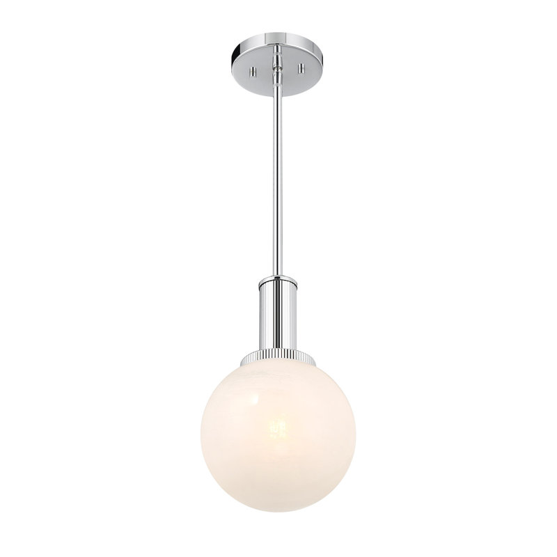 Luminaire en chrome 1 lumière Meridian, Chrome chrome