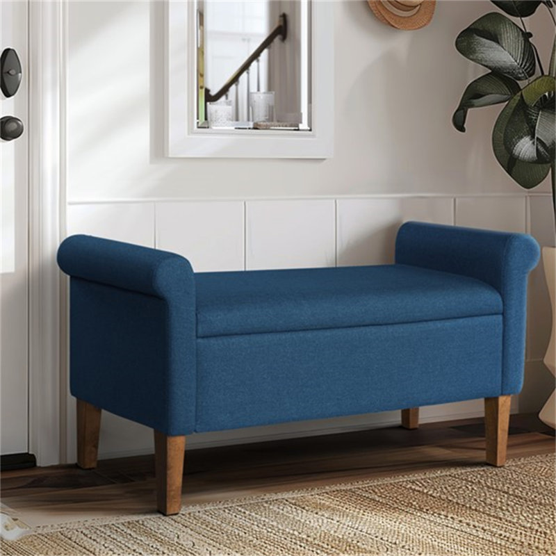 Banc de rangement rembourré