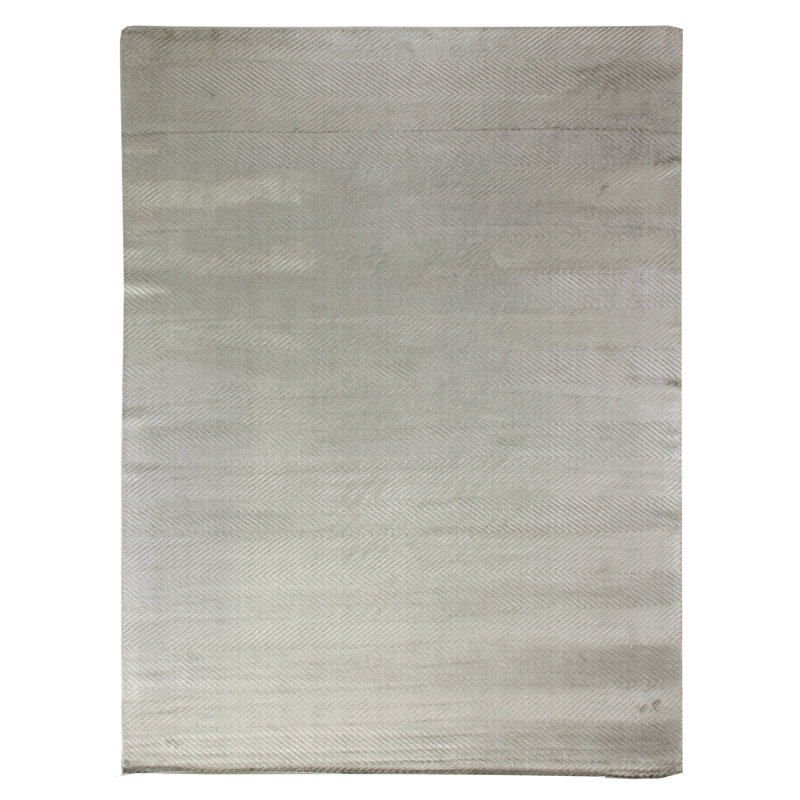 Honeycomb Chevron Area Rug in Light Gray, Rectangle 12' x 15'
