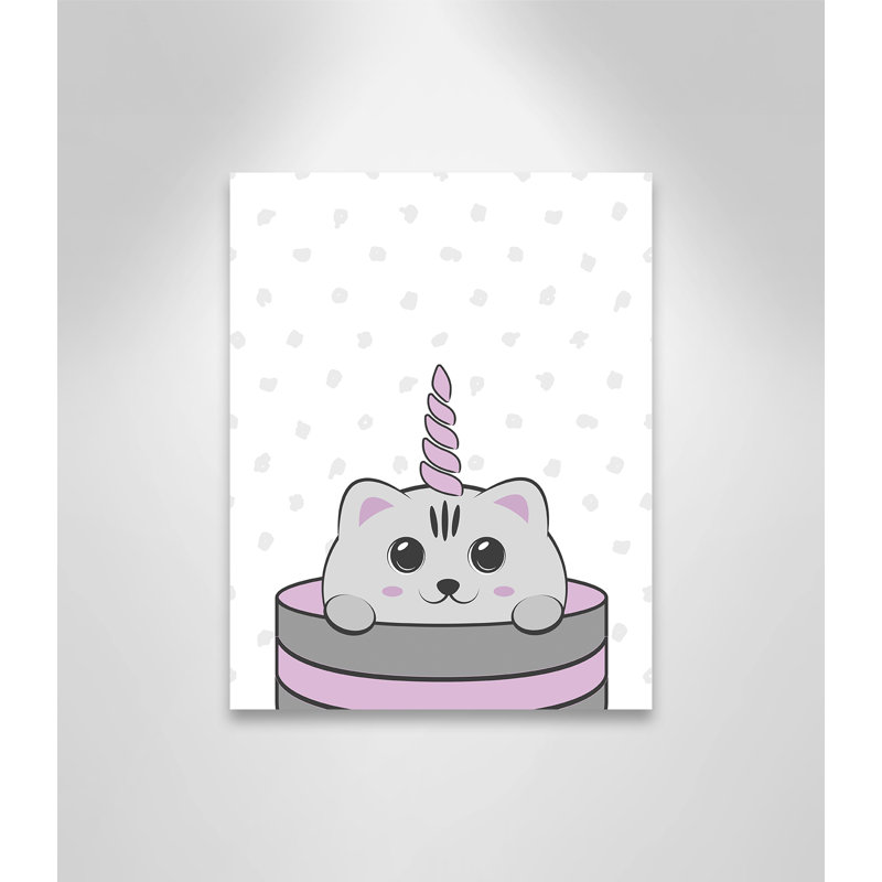 Art sur toile caticorn, H 14 po x l 11 po x P 1,5 po