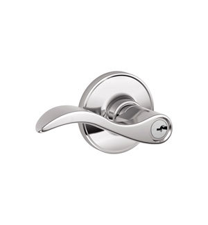 Seville Keyed (Entry) Door Lever, Aged Bronze
