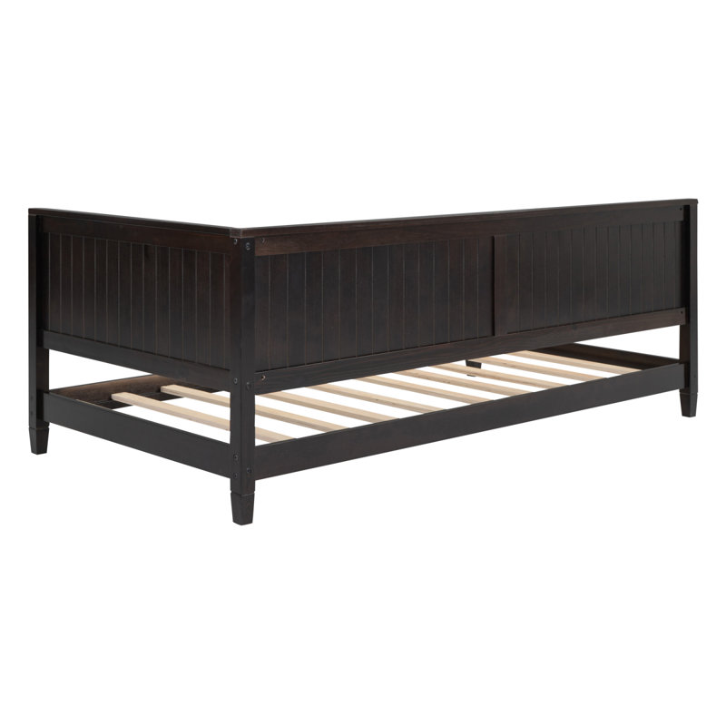 Twin Size Wood Daybed/Sofa Bed, Espresso, Super Single, Espresso