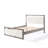 Queen Panel Bed Featuring Boucle Headboard, Grey Rubberwood Frame, Noise - Operation, Comfortable Design Size In Wood With Upholstered Solid Legs, Even Weight Distribution, Easy Setup
