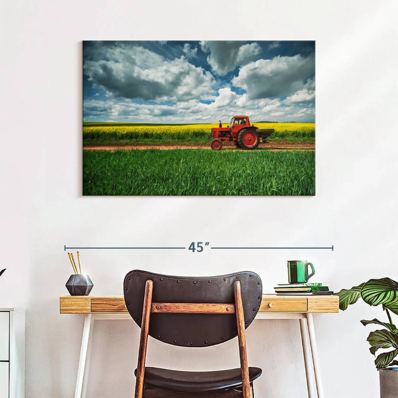 Alvord - tracteur de campagne rouge, H 26 po x l 39 po