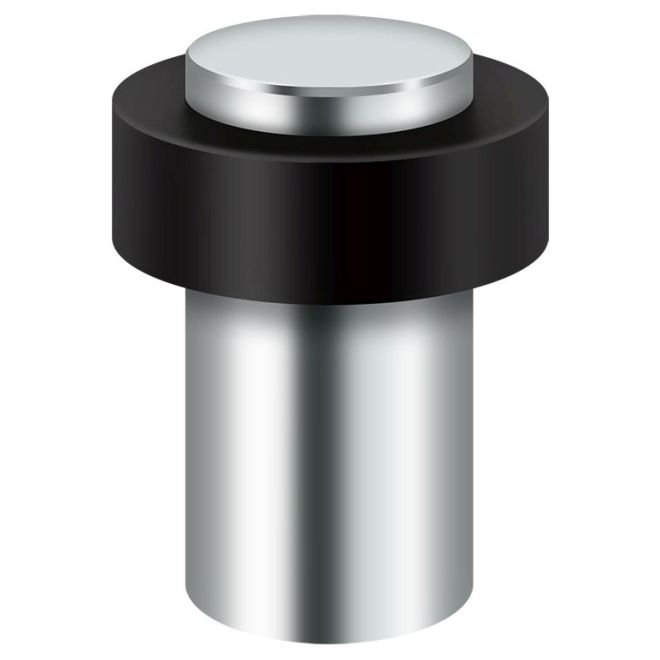 Pare-chocs de plancher universel robuste en chrome poli de 3 po Deltana UFB7500U26, Chrome poli