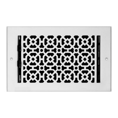 Achtek Air Supply Vent 6"x10" Duct Opening (Overall 7-1/2"x 11-3/4") Solid Cast Aluminum Register