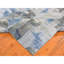 Tapis bleu / gris noué à la main de conception unique 8 pi x 10 pi 2 po Forseti
