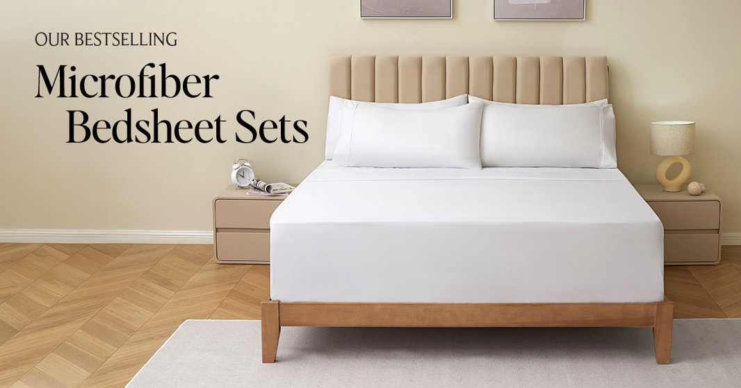 Microfiber bed sheet set