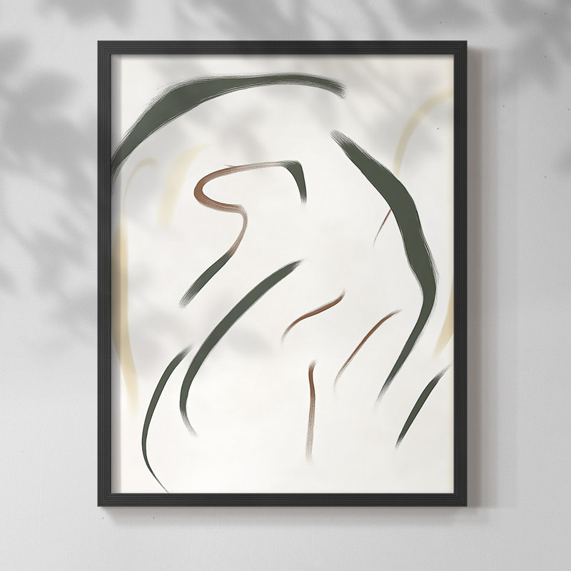 ABSTRACT Series DCCDX III - Impression encadrée de qualité supérieure - Prêt à être accroché - Aucun clou requis, Noir
