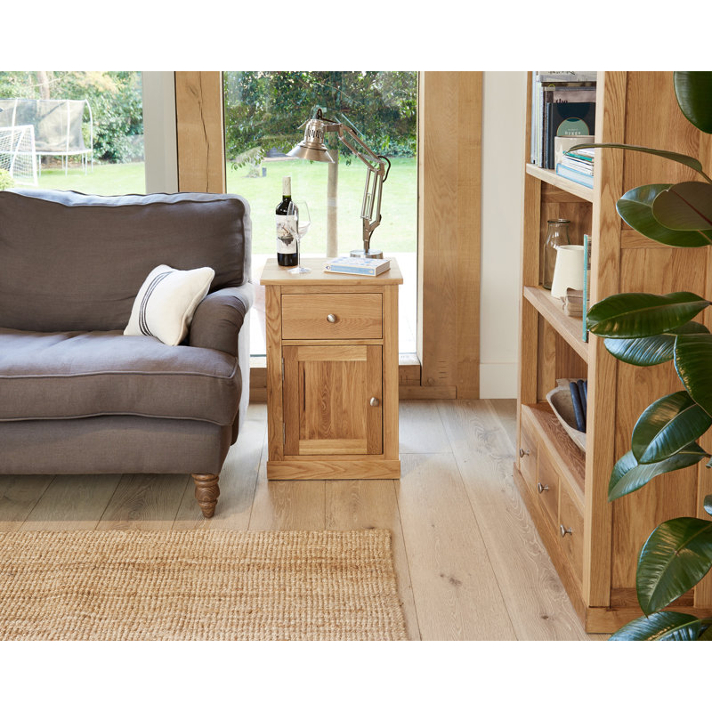 Oscar 45cm W Solid Wood Bedside Table