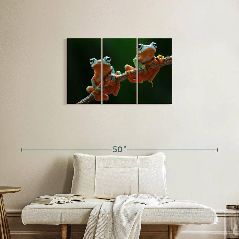Brampt Two Wallace's Flying Frogs, 20" H x 33" W
