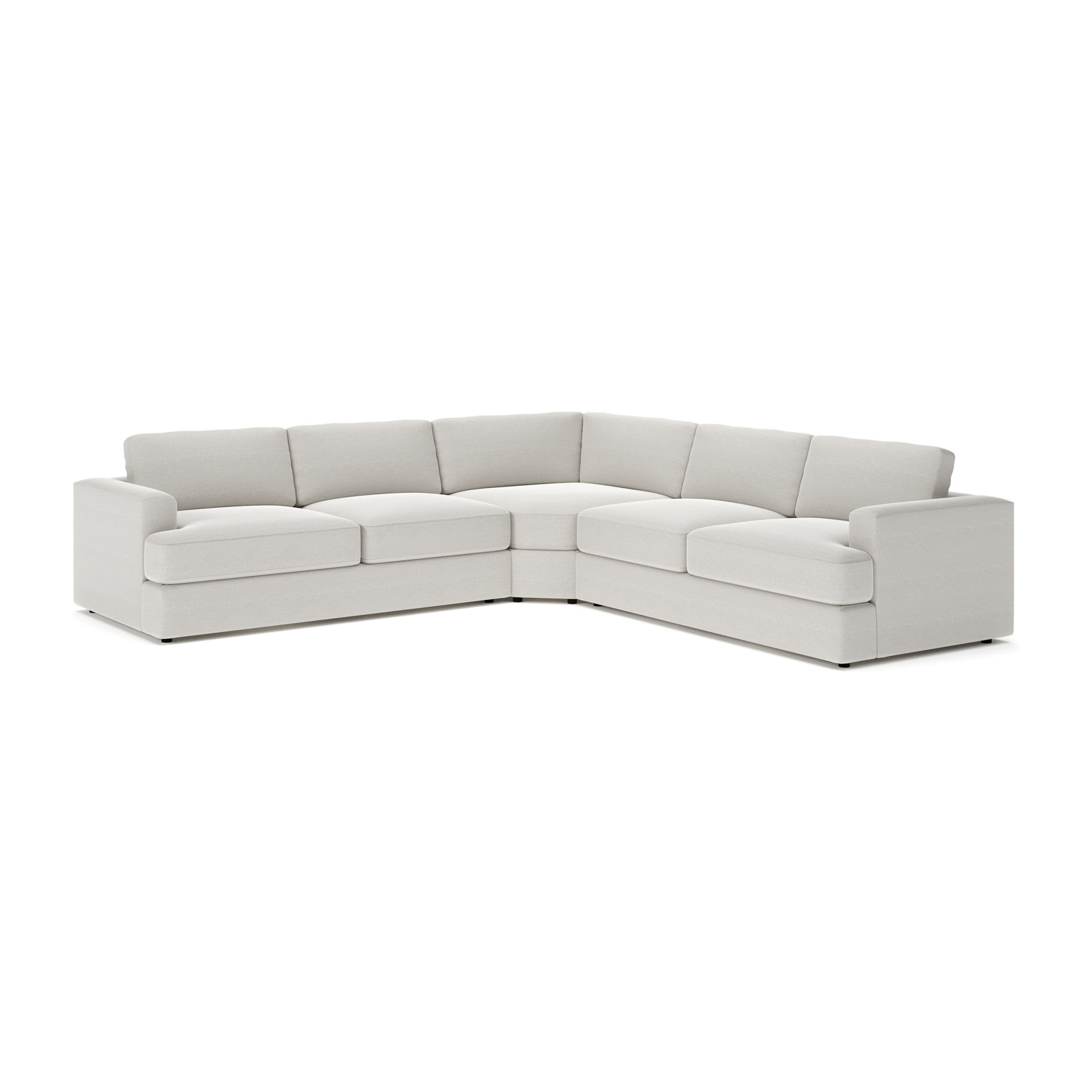 Cayden L-Sectional, Drusky Ivory Sustain® Basketweave