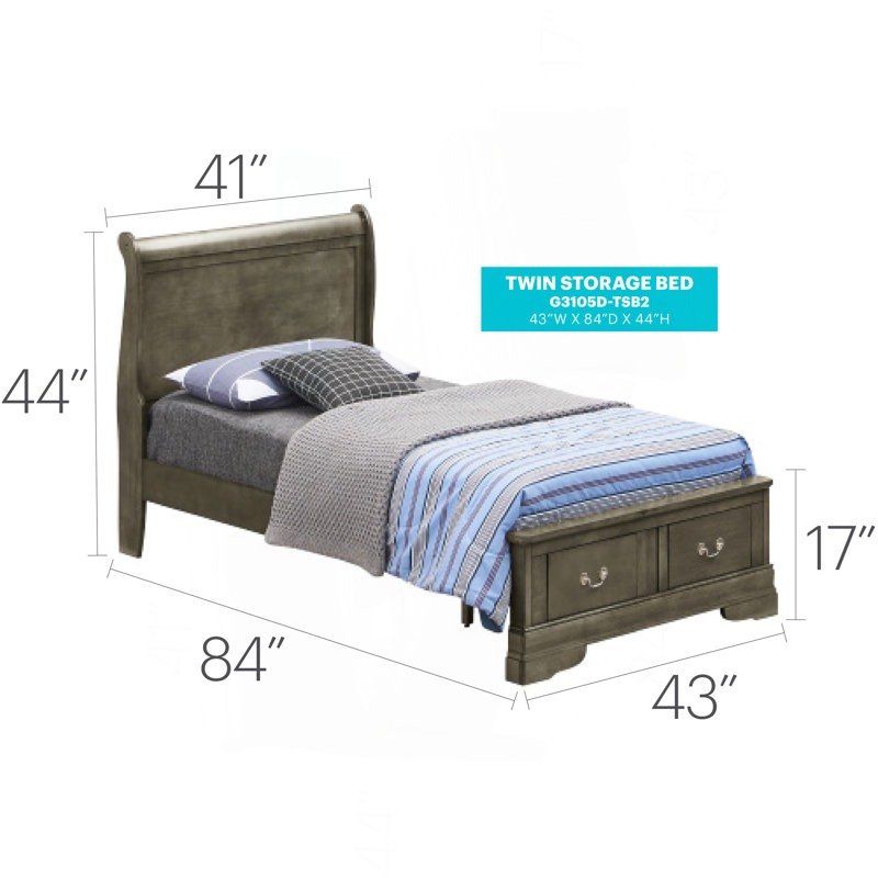 Lit simple avec rangement Elegant Traditional