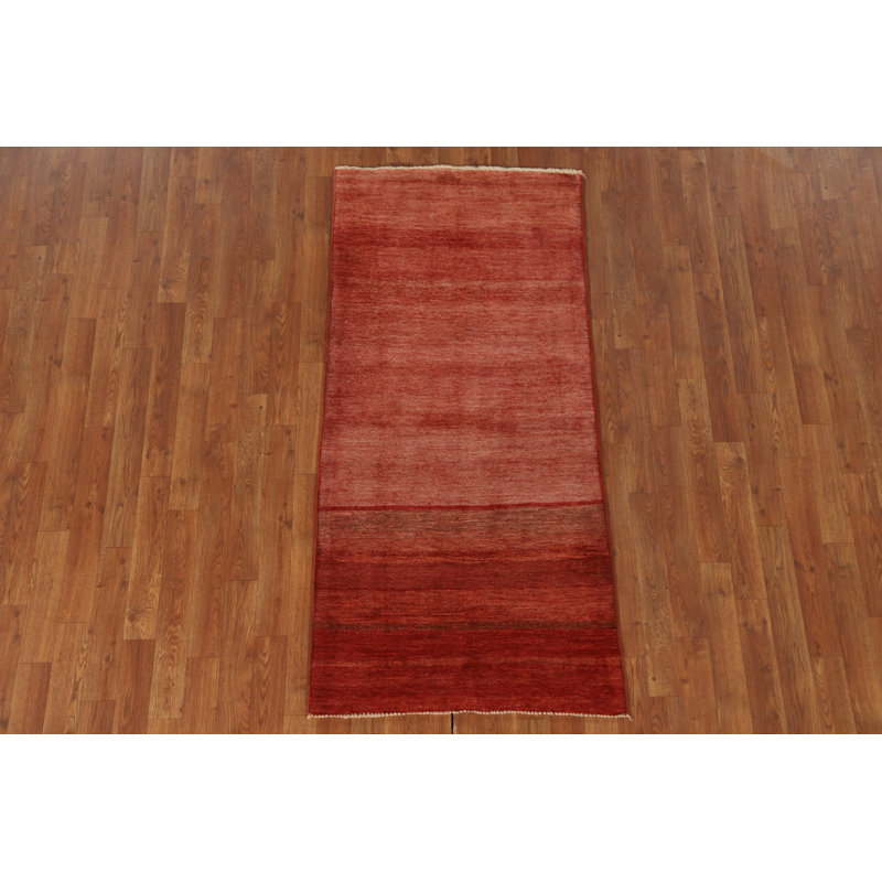 Tapis rayé en laine Gabbeh 3x6