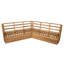 Canapé modulaire de patio en bois d'acacia résistant à l'eau de l 133 po x P 30,75 po x H 28 po Christopher Knight Home