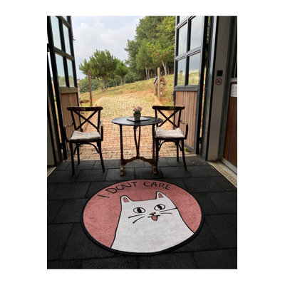 Tapis rond rond lavable