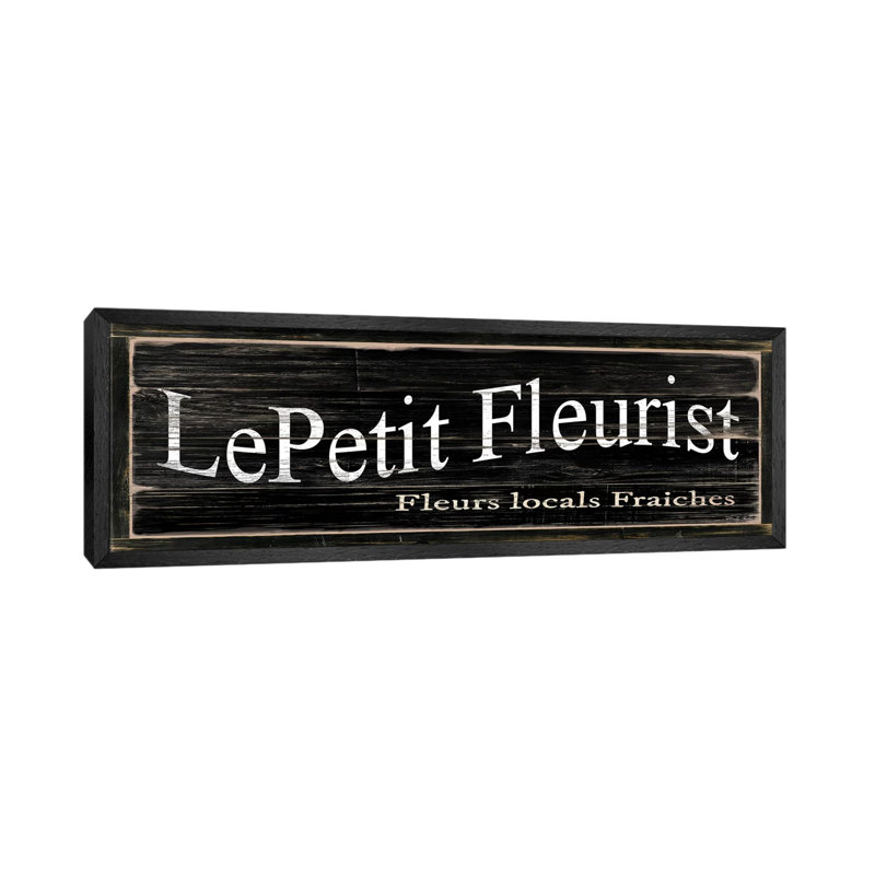 LePetit Fleurist by Cindy Jacobs - Panoramic Print on Canvas, Black Framed Canvas, 50.8cm H x 152.4cm W x 3.81cm D