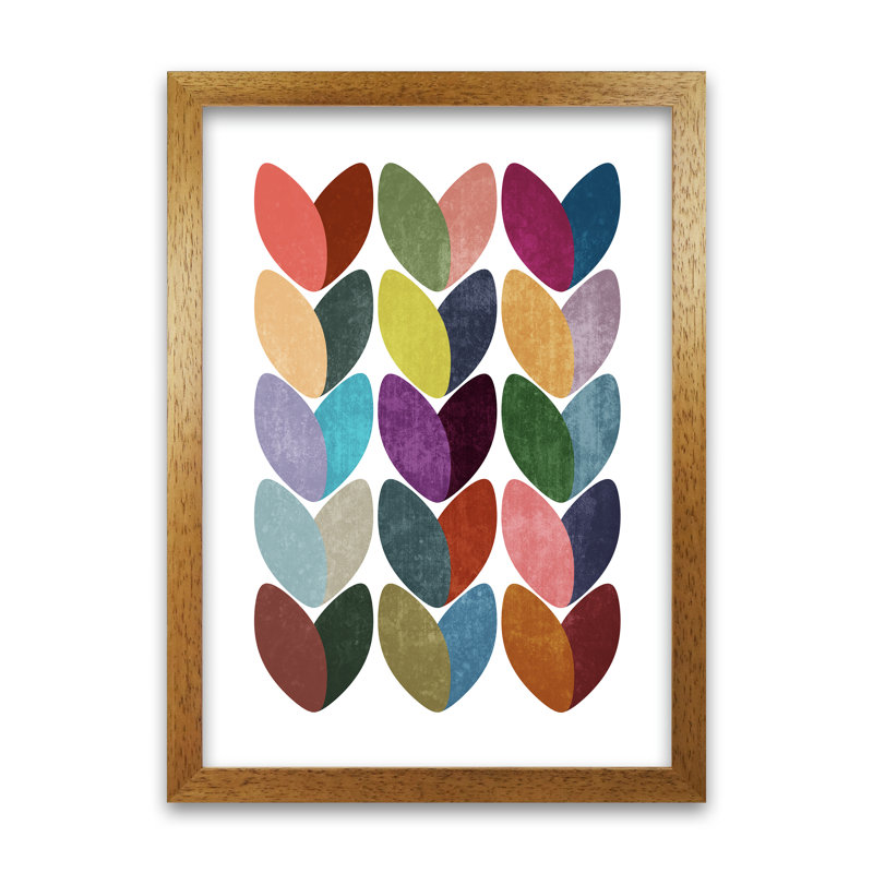 Scandinavian On White - Print, Oak Frame, 84cm H x 59cm W x 3cm D