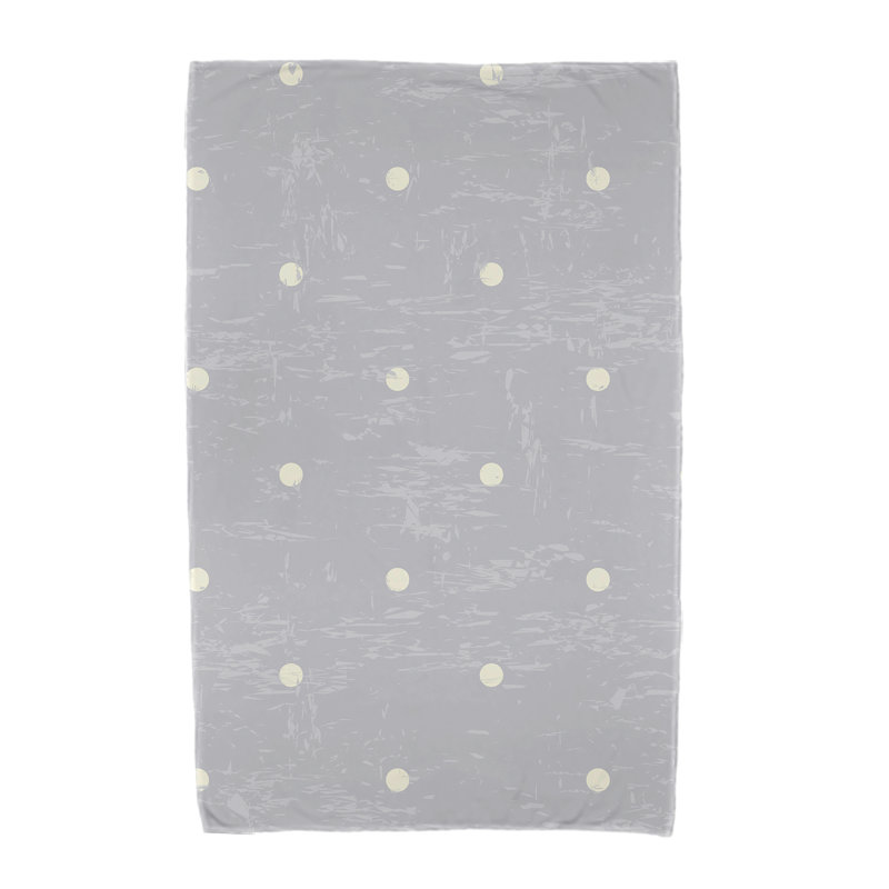 Serviette de plage pois dot en microfibre, Gris