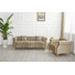 Upholstered 2 Piece Living Room Set With Metal Legs