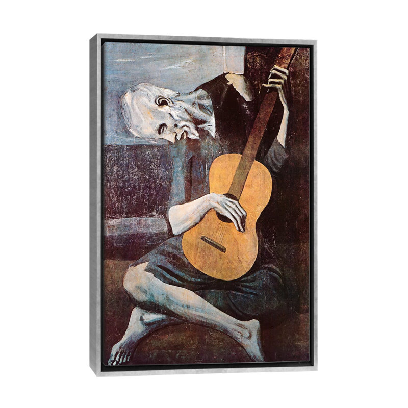 «The Old Guitarist» par Pablo Picasso, reproduction d'art sur toile tendue, H 40 po x l 26 po x p 1,5 po