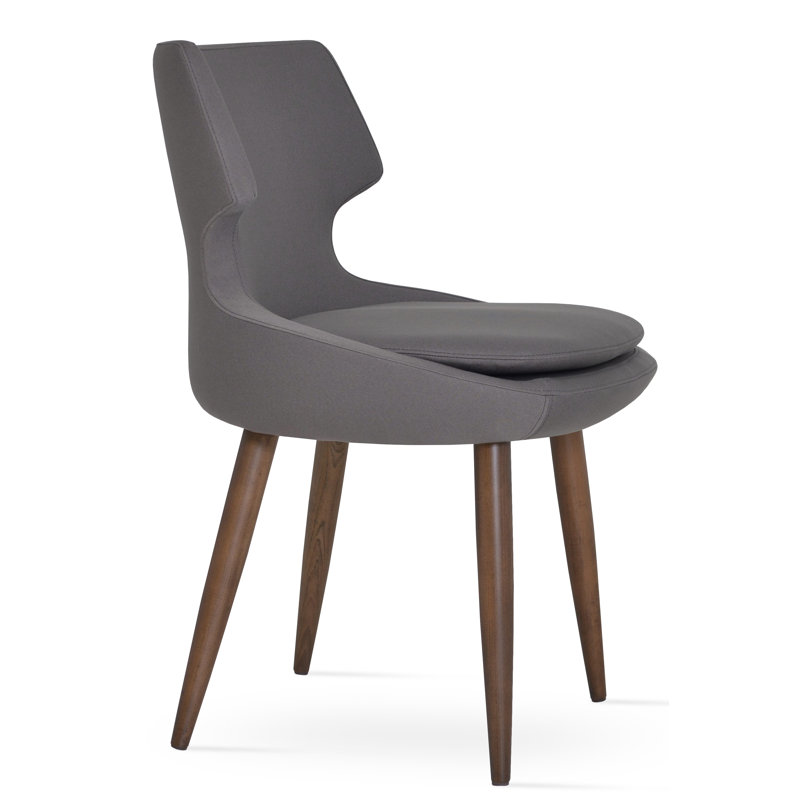 Patara Metal Solid Back Side Chair, Dark Gray