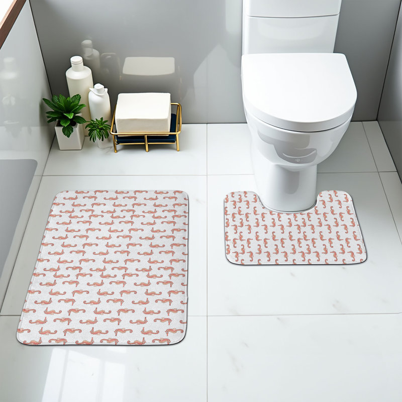  Ensemble de tapis de salle de bain Seahorse 2 pièces