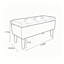 Banc de rangement avec repose-pieds avec plateau intégré et pieds en bois-711939154