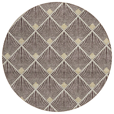 Washable Geometric Indoor / Outdoor Rug