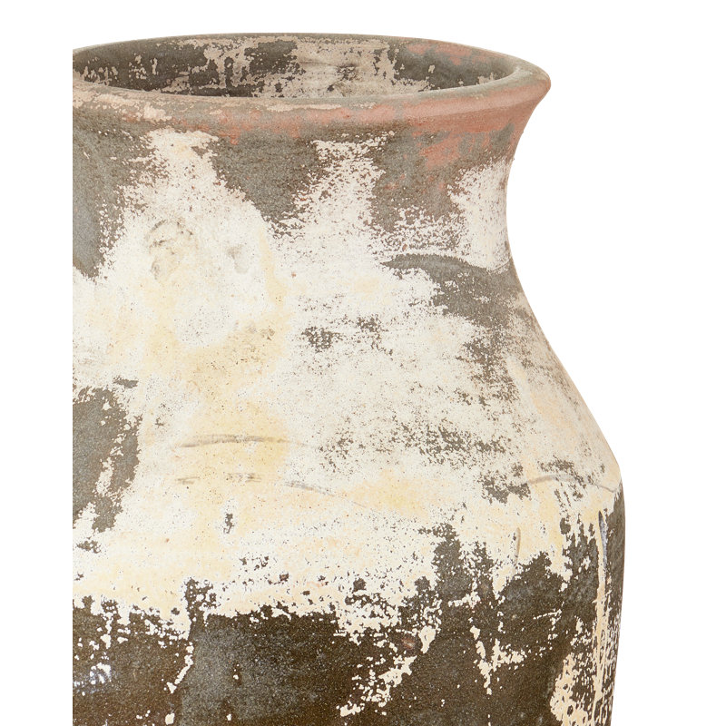 Large Antique White Ceramic Garden Urn