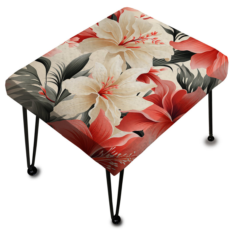 Delicate Neutrals Tropical Motif III - Repose-pieds rectangulaire tropical