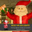 Outsunny 8' Inflatable Christmas Santa Claus Holds Light Sign of Blessings LED