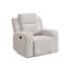 Canapé inclinable 1 place, fauteuil inclinable manuel en velours côtelé, porte-gobelets, canapé inclinable pour le salon gris