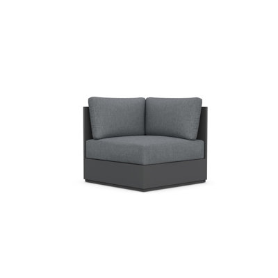 Sydney Corner Chair Charcoal + Slate Cushion