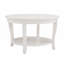 Table basse ronde traditionnelle avec tablette de rangement ouverte-2077780937