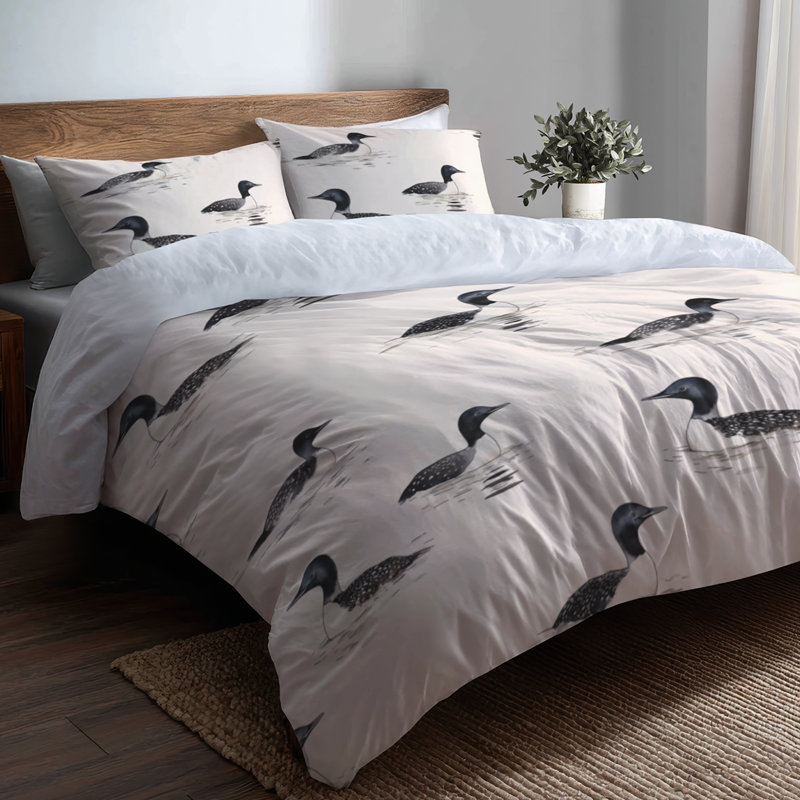 Ensemble de literie à imprimé animal 3 pièces - Ensemble de housse de couette Rustic Lodge