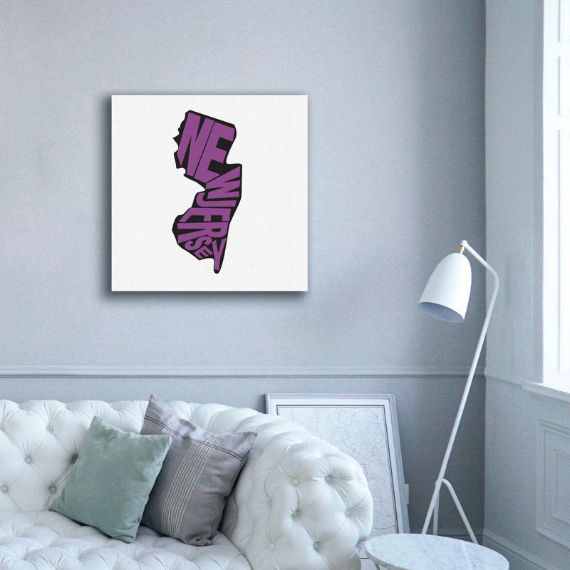 'New Jersey 2' by Art Licensing Studio Canvas Wall Art, 37" H x 37" W x 1.5" D