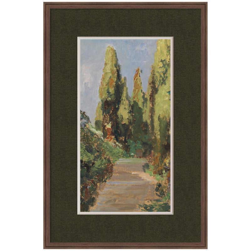 Reproduction d'art encadrée Parklandschaft Olga Wisinger par Nostalgia Prints