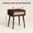 NTC MEL Solid Wood Nightstand with Handwoven Rattan Drawer, Mid Century Modern Bedside Table, Wooden Side Table for Bedroom, Easy Assembly, Dark Walnut-125492175-125492171