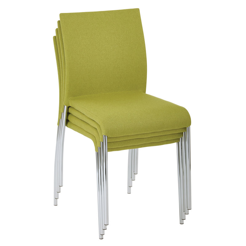 Chaise empilable sans accoudoirs Conway, Vert printemps