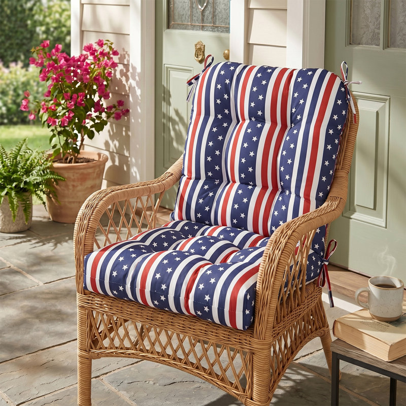 Indoor/Outdoor Seat/Back Cushion, American Flag
