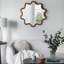 Miroir d'appoint 31 "x 30" en bois avec cadre unique
