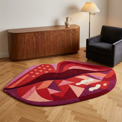 Tapis rouge mosaïque 5 pi x 8 pi