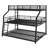 Triple Bunk Bed With Long And Short Ladder And Full-Length Guardrails