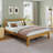 Mid-Century Solid Wood Platform Bed with Headboard, Modern Bed Frame with Quiet & Sturdy Support - No Box Spring Needed-738276619-742934056